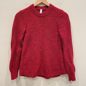 Athleta Sierra Crew Sweater Marled Candy Red - Size: XS
